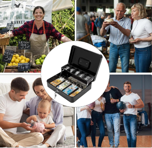 Caja Organizadora de Billetes y Monedas