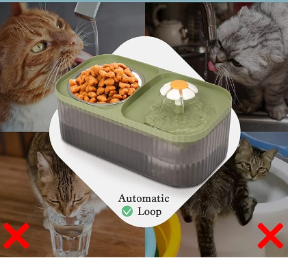 COMEDERO Y BEBEDERO AUTOMATICO PARA GATOS