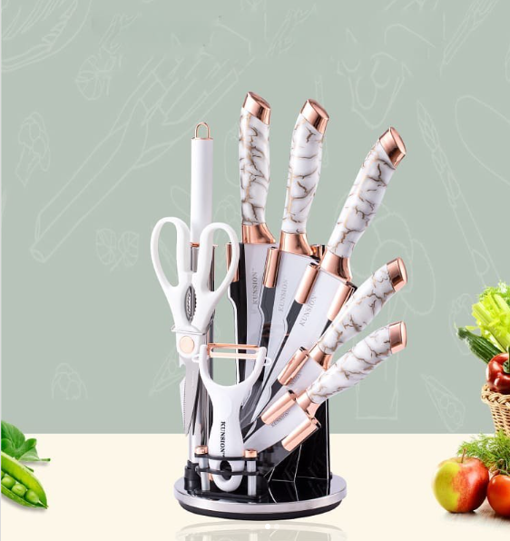 Set De Cuchillos En Acero Inoxidable 9 Piezas