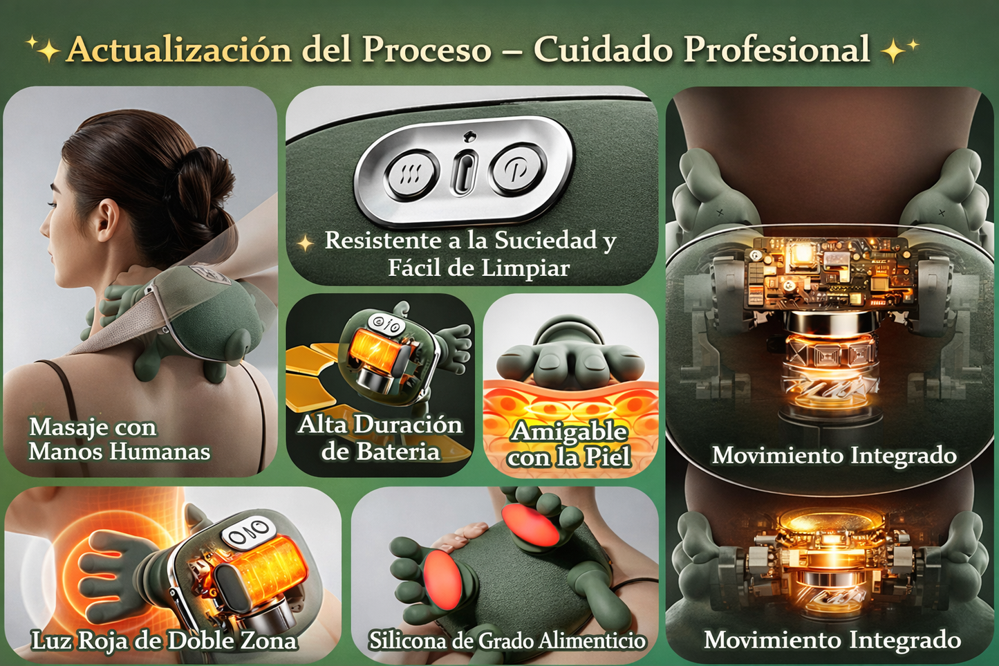 Masajeador Shiatsu para Cuello y Hombros con Calor