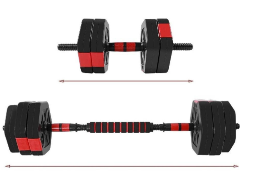 Kit de Mancuernas Termoforradas de 20 kg + Barra Extensora