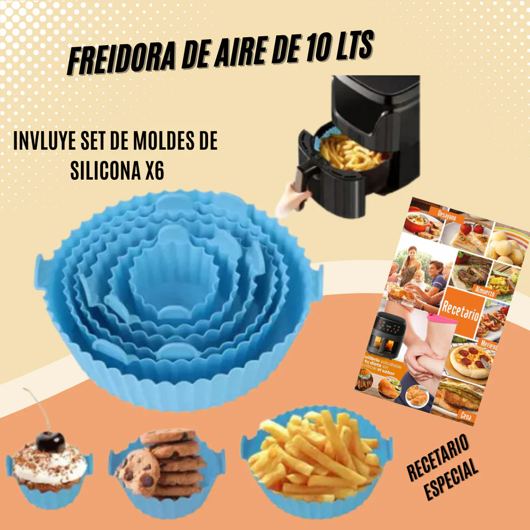 Olla Freidora De 10 Litros Digital + Accesorios