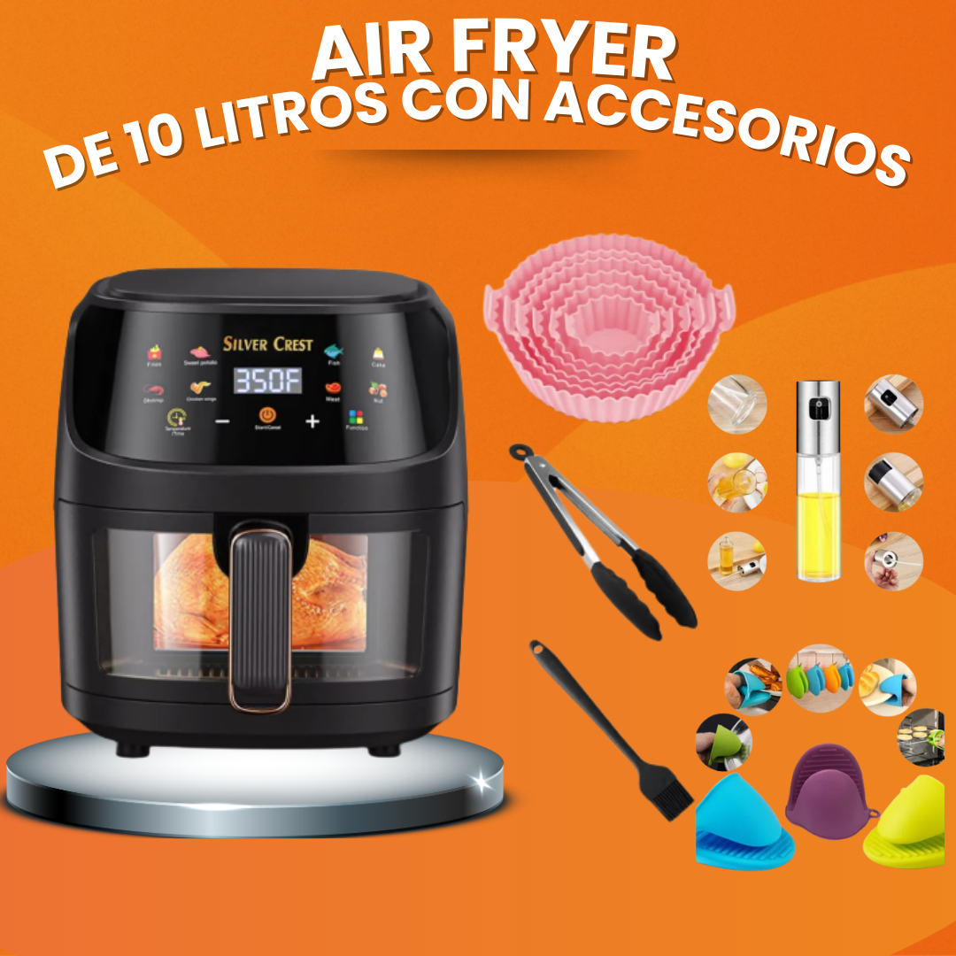 Air Fryer 10 Litros con Accesorios