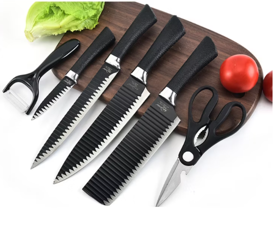 Set De Cuchillos de Acero Inoxidable de 6 Piezas