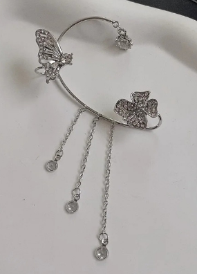 Pendiente de Clip para oreja de mariposa