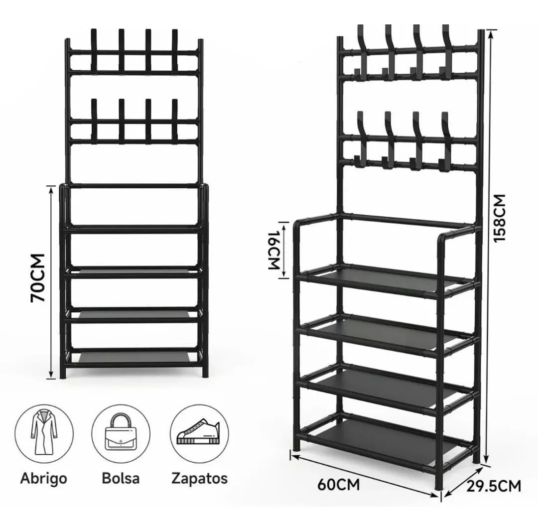 Organizador Multifuncional Zapatero Perchero 4 en1