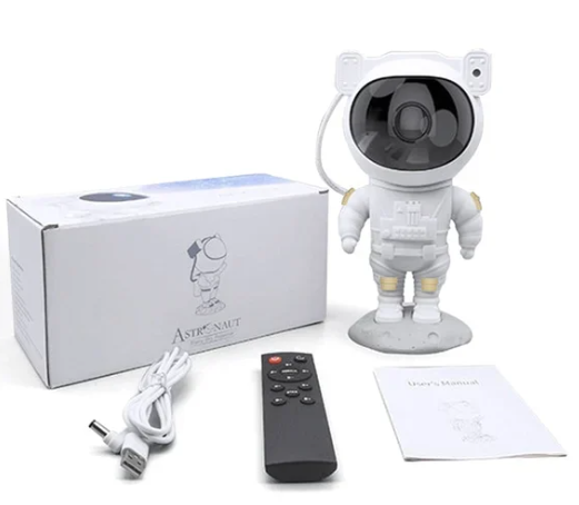 Lampara Proyector Astronauta De Galaxia Nebulosa Y Estrellas