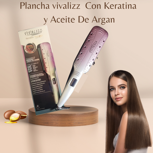 Plancha Vivalizz con Keratina y Aceite de Argan