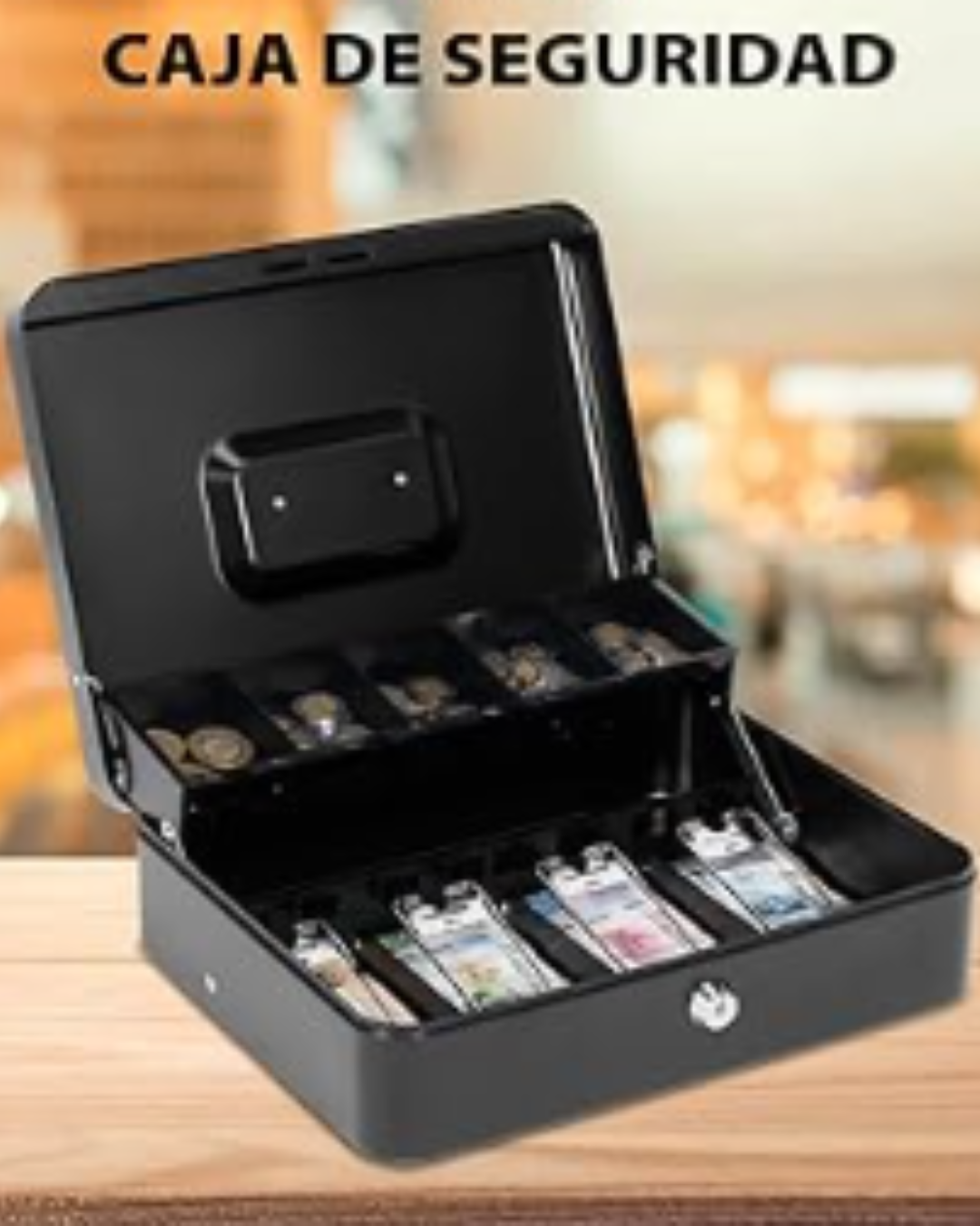 Caja Organizadora de Billetes y Monedas