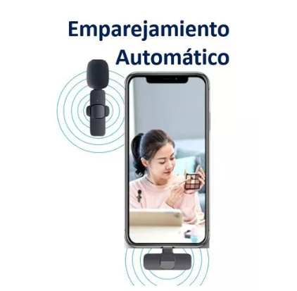 Micrófono inalámbrico portátil para grabación de Audio y vídeo Para iPhone y Tipo C