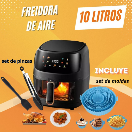 PROMO OLLA FREIDORA DE 10 LITROS + MOLDES Y DISPENSADOR DE ACEITE