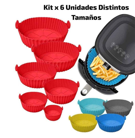 kit de silicona de 6 unidades para olla freidora EN OFERTA