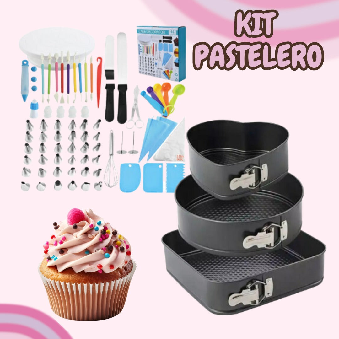 kit de Reposteria de 66 piezas + 3 Moldes