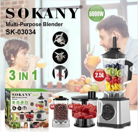 Licuadora Multifuncional  Sokany 3 en 1