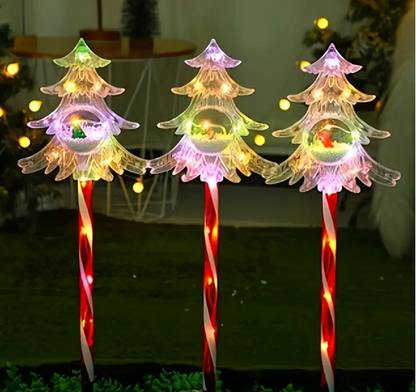 LUCES NAVIDEÑAS PARA JARDIN CON PANEL SOLAR