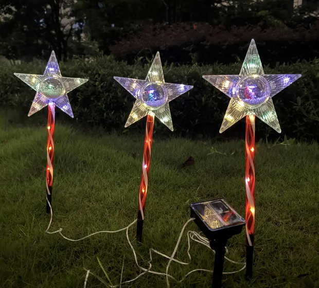 LUCES NAVIDEÑAS PARA JARDIN CON PANEL SOLAR