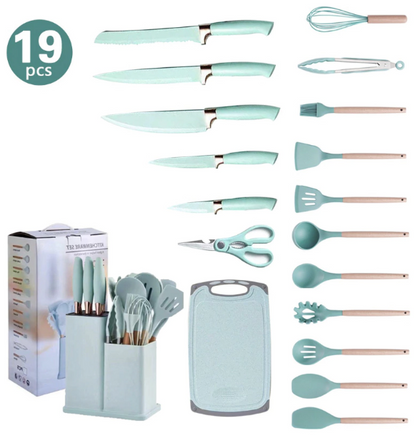 Set de utensilios de 19 piezas para cocina