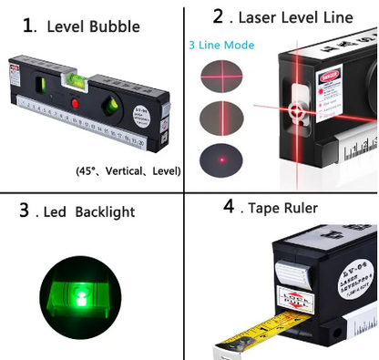 Herramienta de medición láser 4 en 1