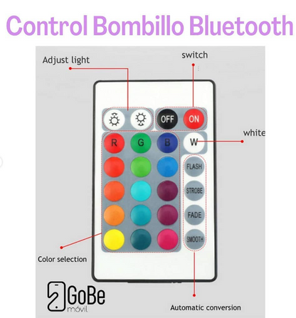 Bombillo Parlante Bluetooth Colores y  Sonido