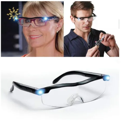 Gafas de aumento Lupa Luz Led