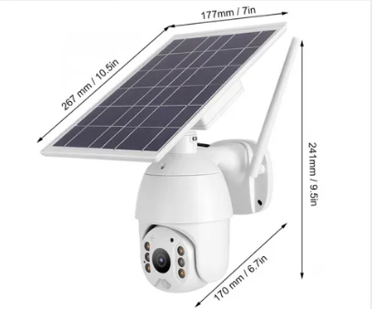 Cámara De Seguridad Ip Robótica Exterior Wifi Panel Solar