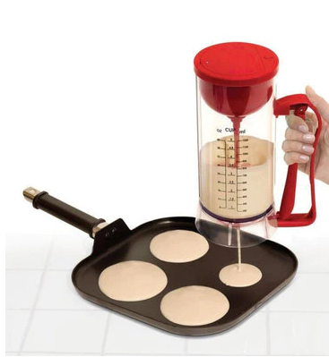 Dispensador de masa y mezclador eléctrico para pancakes