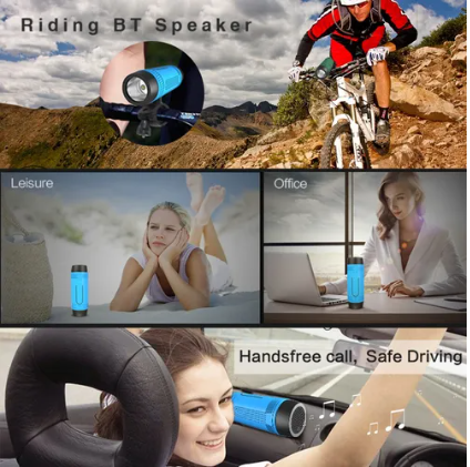 Parlante Bluetooth Para Bicicleta Con Linterna / Power Bank